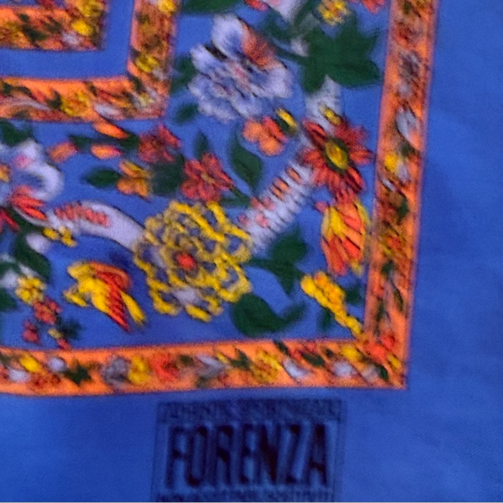 Forenza Blue Floral Scarf - Picture 6 of 7
